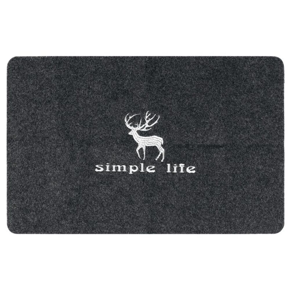 Mat Durable Resistant Rugs for Outside Entry 18" x 28" Fawn Gray
